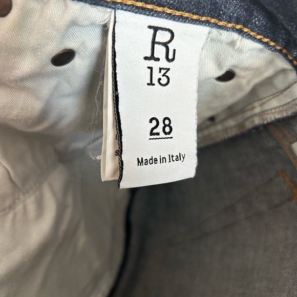 R13 High Rise Skinny Jeans Howell Indigo Size 28 - Picture 9 of 9